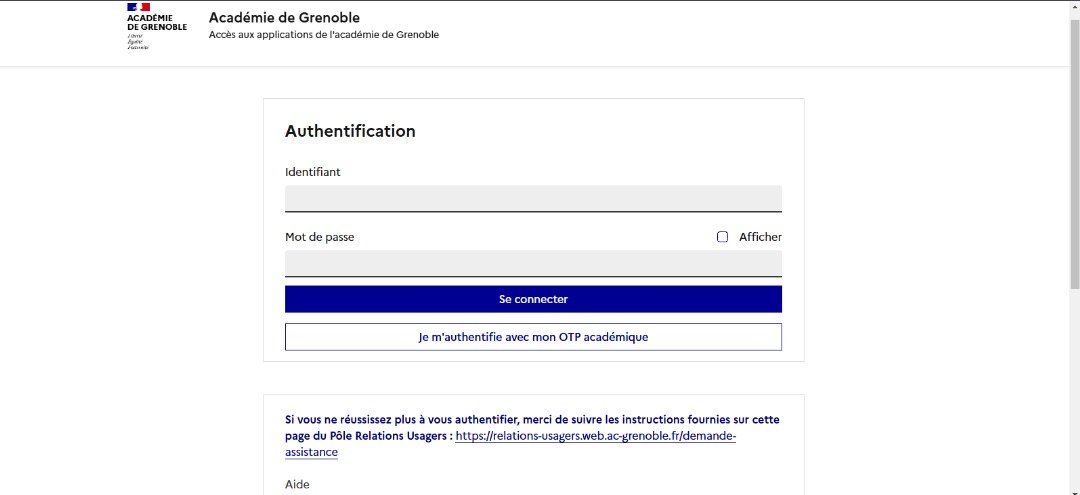 interface du webmail de l'académie de grenoble