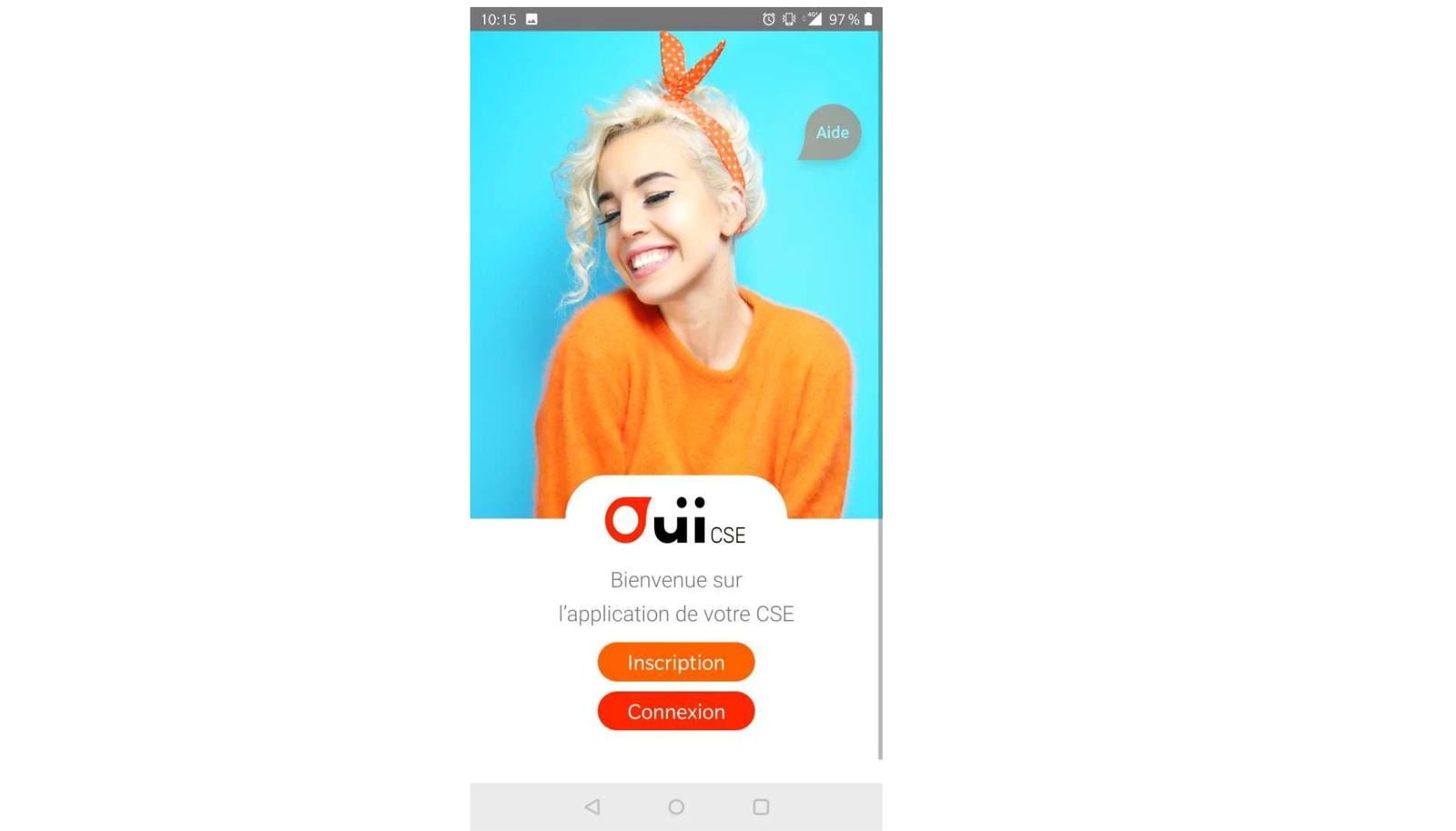 interface de l'application OUI CSE