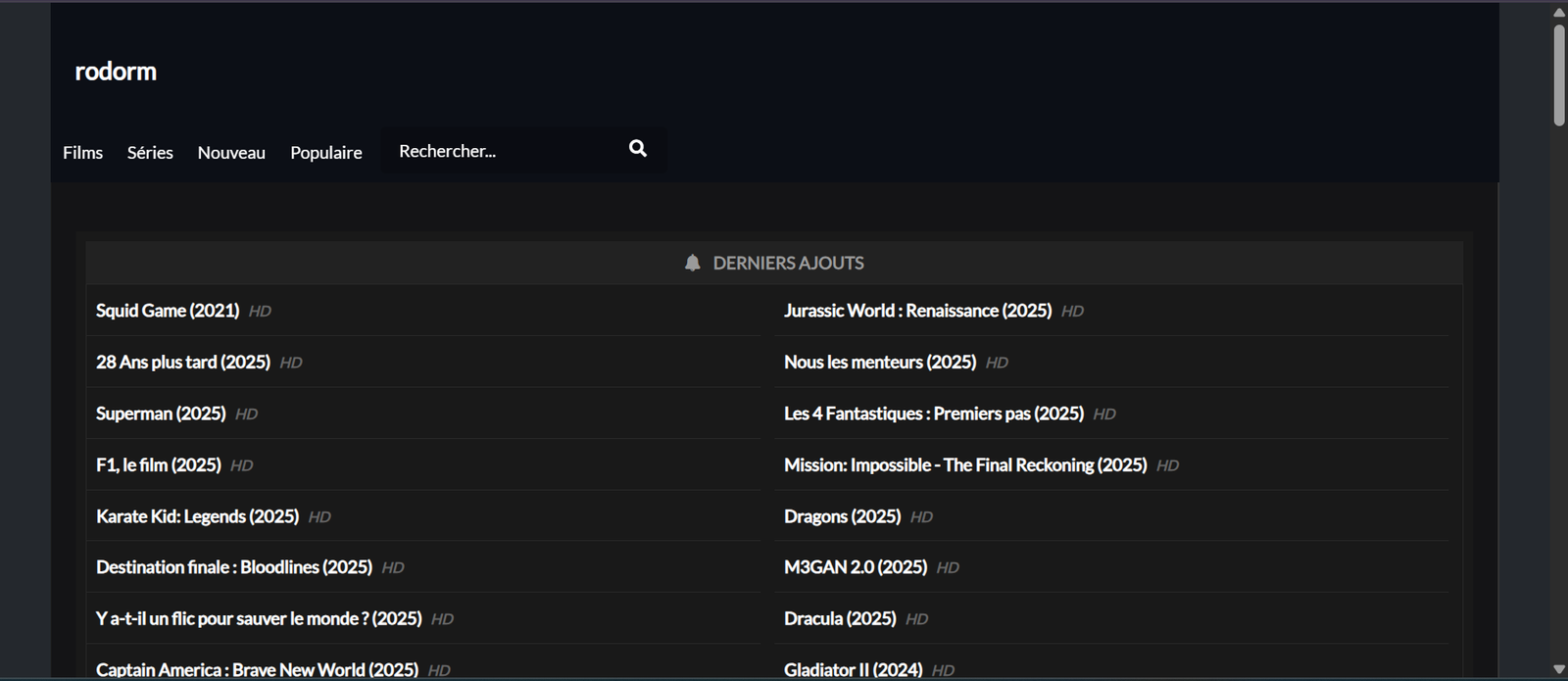 rodorm capture d'écran