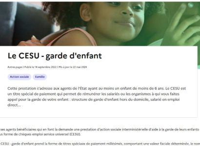 CESU fonction publique : tout savoir sur l’aide garde d’enfants