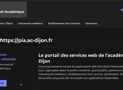 PIA Dijon : guide complet du portail intranet académique