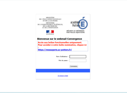 Convergences Poitiers : accès à la messagerie académique et guide de connexion
